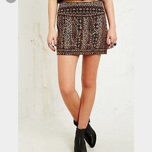 Ecote embroidered mini skirt